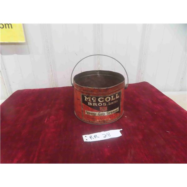 McColl Bros Vesta Cup Grease 5lbs Tin No Lid