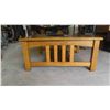 Image 3 : Oak Coffee Table with Glass Insert 36'' x 36'' x 16'' 