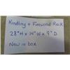 Image 2 : New in Box Kindling + Firewood Rack 14'' x 9'' x 28'' 