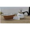 Image 1 : Corningware Teapot, Pyrex Casserole Dish with Lid