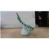Image 2 : 3 Blown Glass Vases: Jack in the Pulpit, Green Glass Shoe, Top Hat