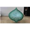 Image 3 : 3 Blown Glass Vases: Jack in the Pulpit, Green Glass Shoe, Top Hat