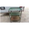 Image 1 : Metal 3 Tier Parts Table on Wheels 20 1/2'' x 26 1/4'' x 36'' Tall
