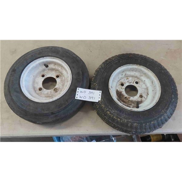 2 Trailer Tires 4.80 x 4.00 x 8