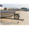 Image 10 : Simpson Sears 15' Aluminum Boat with Trailer and Working Johnson 