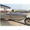 Image 11 : Simpson Sears 15' Aluminum Boat with Trailer and Working Johnson 