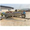 Image 9 : Simpson Sears 15' Aluminum Boat with Trailer and Working Johnson 