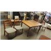 Image 1 : Teak Table 29'' x 37 1/2'' x 54'' with 4 Chairs - Some Discoloring