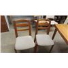 Image 8 : Teak Table 29'' x 37 1/2'' x 54'' with 4 Chairs - Some Discoloring
