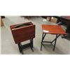 Image 1 : 4 Wood TV Tables with Stand