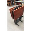 Image 2 : 4 Wood TV Tables with Stand