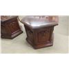 Image 2 : 2 Drawer End Table with Glass Protector 20'' Tall x 23 1/2'' Across 