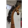 Image 2 : 2 Wood Carved Giraffe Ornaments - Tallest is 46''