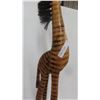 Image 3 : 2 Wood Carved Giraffe Ornaments - Tallest is 46''