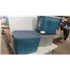 Image 1 : 3 Rubbermaid Totes/Storage Bins All with Lids