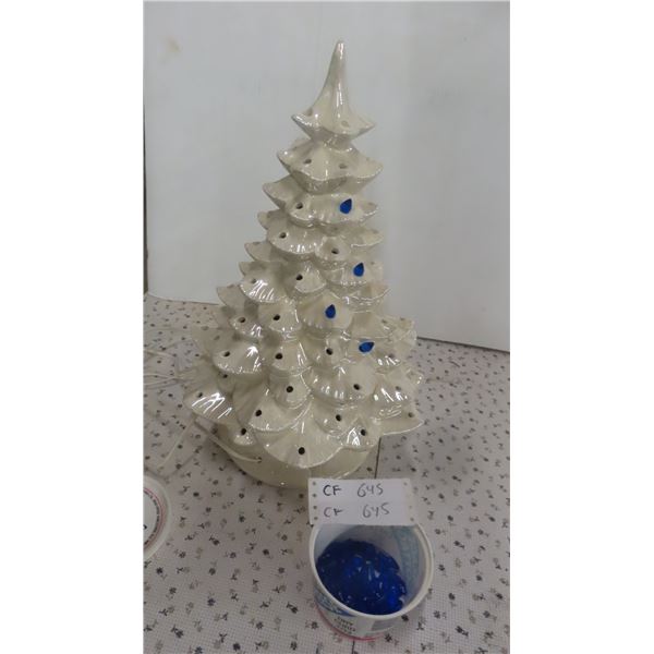 Ceramic Christmas Tree with Lights 19'' Tall