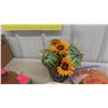 Image 2 : Floral Center Piece, Fall Season Collection of Plates and Napkins
