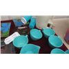 Image 3 : Set of Vintage Blue Melmac Cups , Vintage Blue Dorchester Dinnerware 