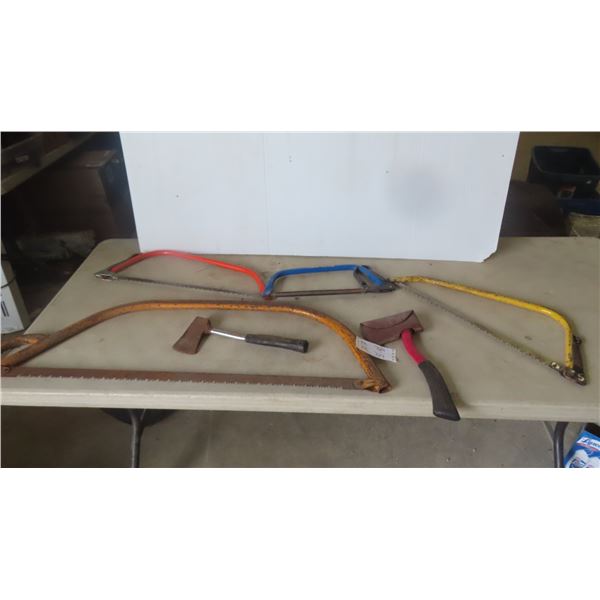 2 Hatchets, 4 Buck Saws