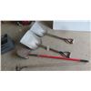 Image 1 : 2 Aluminum Shovels , Spade with Fiberglass Handle, Hand Scuffler 
