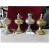 Image 1 : 4 Metal Base Aladdin Oil Lamps - Missing Chimneys and Burners