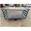 Image 1 : Metal Wheeled Cart/Table with Shelf 69'' x 30 1/2'' x 37'' 