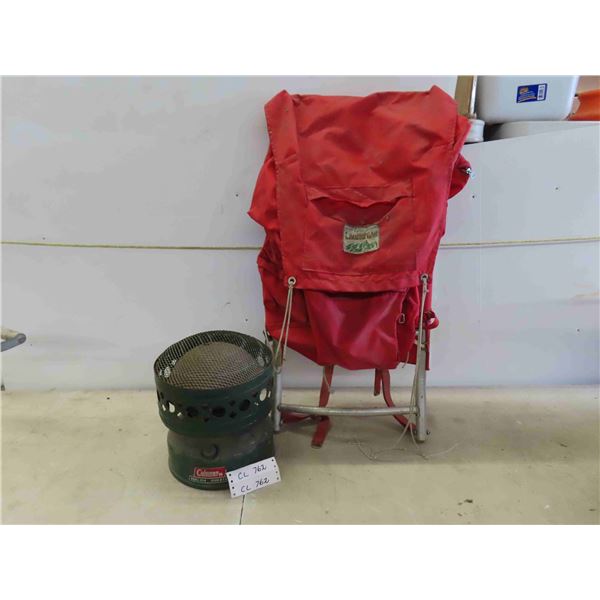 Coleman 5000 BTU Heater , Backpack with Metal Frame
