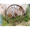 Image 1 : 2 Steel Wagon Wheels 56'' Across