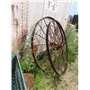 Image 3 : 2 Steel Wagon Wheels 56'' Across