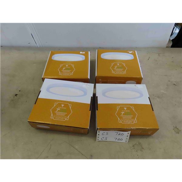 4 New LED Recessed Lights 7''