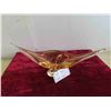Image 1 : Chalet Amber Art Glass 6 1/2'' x 17 1/2'' 