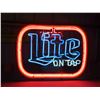 Image 1 : Vintage Neon Miller Lite 3 Color Sign 21'' x 17'' -Works