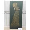 Image 1 : Vintage Brass Rubbing Picture 14 3/4'' x 32 1/2'' - Some Water