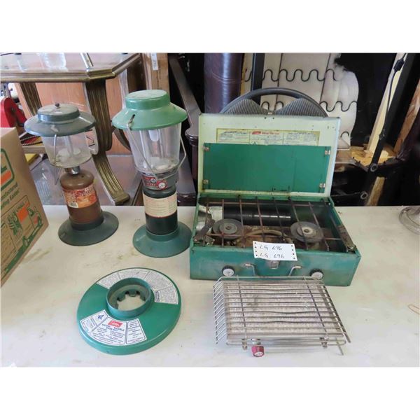 Coleman Propane Stove, 2 Propane Lanterns & More