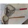 Image 2 : Fishing Package: 4 Rods, 1 Reel , 2 Nets (1 Vintage) , Minnow Keeper, 