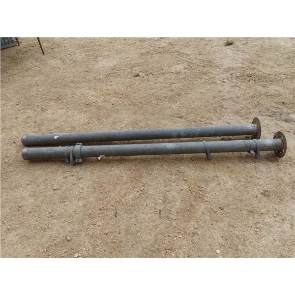 2 Steel Fence Posts 77 1/2'' Tall
