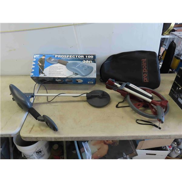 High Performance Metal Detector, Digital Surveyors Wheel with Bag