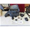 Image 1 : Minolta 35mm Camera with Flash, Lens, Filters & Case
