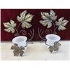Image 3 : Punch Bowl, 2 Vintage Milk Bottles, New 3 Piece Brass Tulip Candlestick 