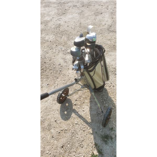 Left Handed Golf Clubs with Bag and Cart