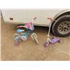 Image 1 : Girls Frozen Bicycle with Training Wheels 12'' , 3 Wheeled Scooter 