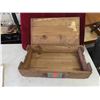 Image 2 : Vintage Wood Ammo Box 20 1/2'' x 11'' x 6'' with Hinged Lid