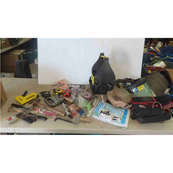 Carpenter Pouches, Wood Chisels, Staplers, Levels, Plus