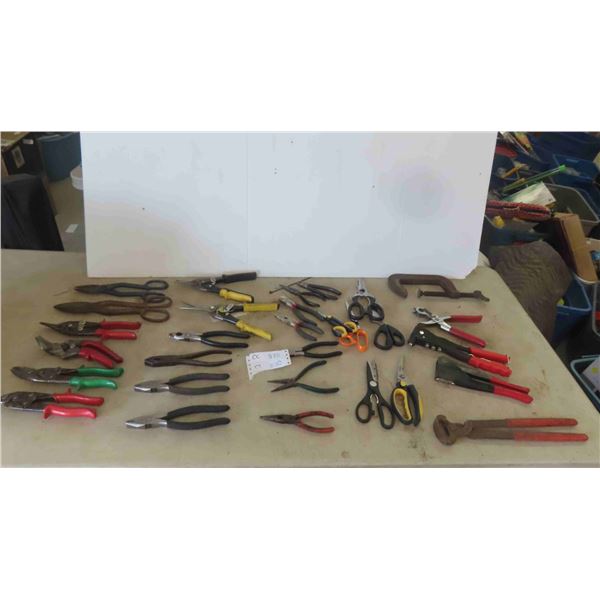 Tin Snips, Cutters, Leather Pouch, Scissors, Plus