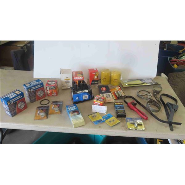 Oil Filters, Filter Wrench, Spark Plugs, Gas Line Antifreeze, 
