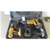 Image 1 : Dewalt Reciprocating Saw, Dewalt Drill, (2) 18V Battery, Charger and Case 