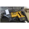 Image 2 : Dewalt Reciprocating Saw, Dewalt Drill, (2) 18V Battery, Charger and Case 