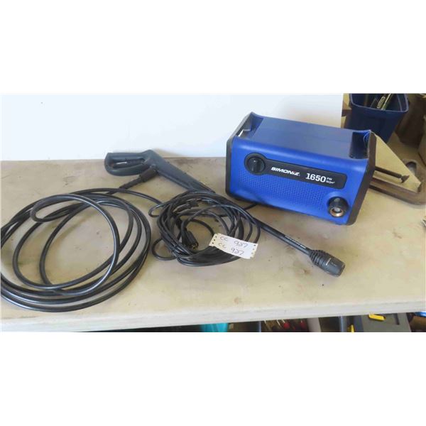 Simoniz 1650lbs Electric Pressure Washer - Like New, Used a Few Times