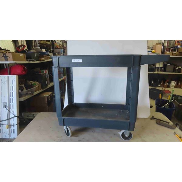 Rolling Shop Cart 2 Tier 33'' x 39'' x 17'' 