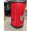 Image 5 : Coca Cola Water/Ice Cooler on Wheels 23'' Across x 37'' High